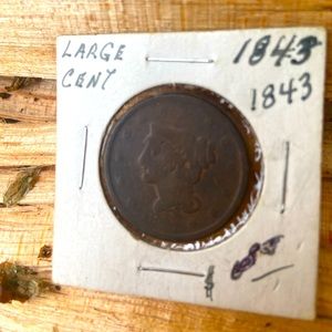 1843 Large 1Cent: BraidedHair, Petite/SmallLetter